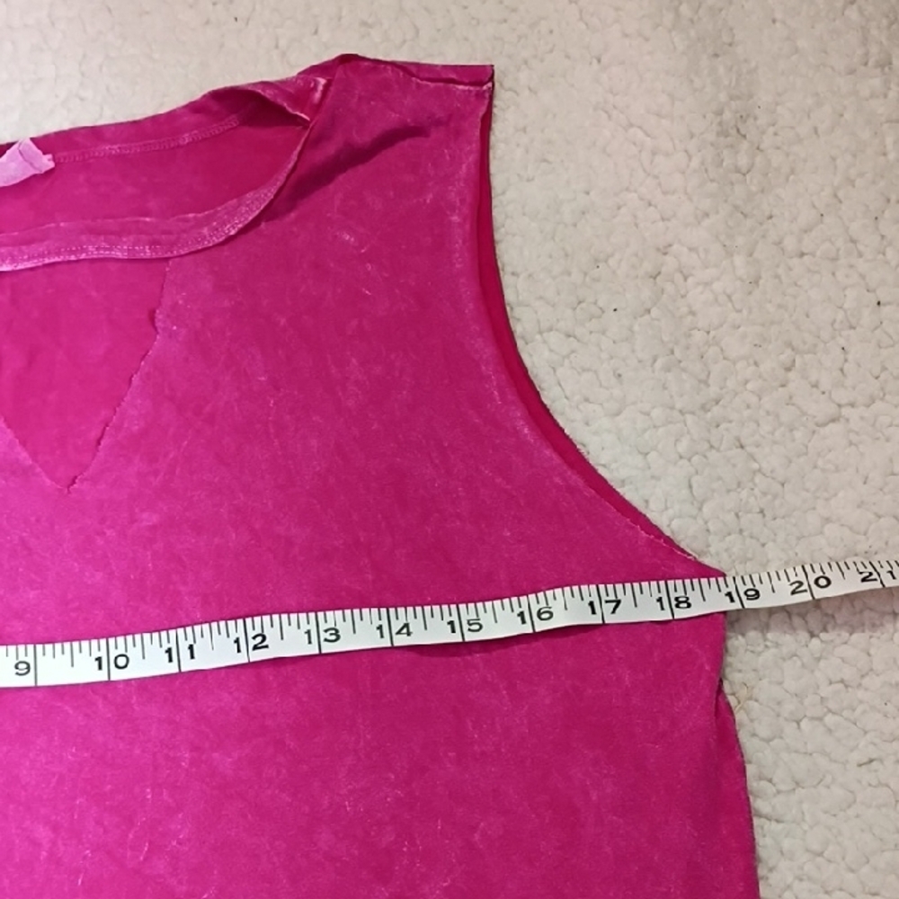 Blue Buttercup Vibrant Pink Fringe Tank Top Size S - Picture 9 of 9